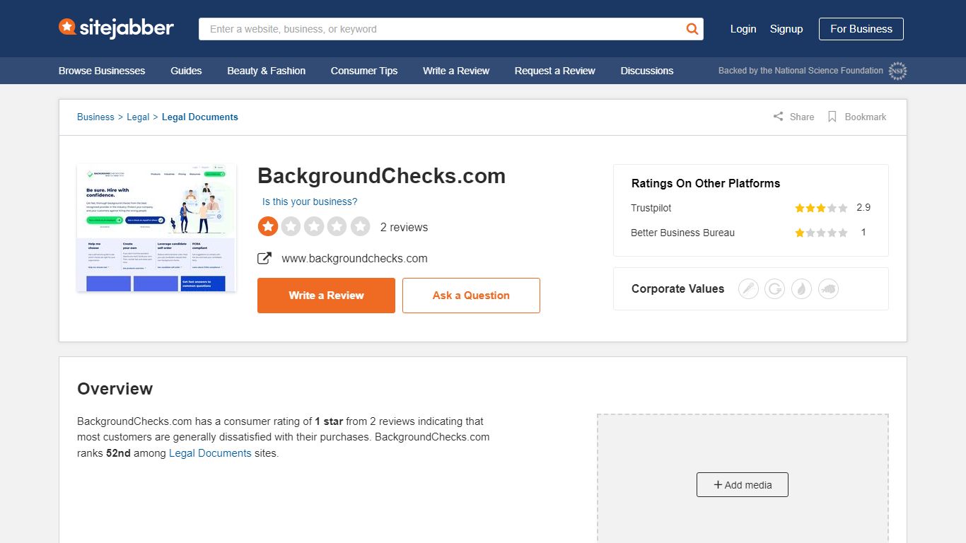 BackgroundChecks.com Reviews - 2 Reviews of Backgroundchecks.com ...